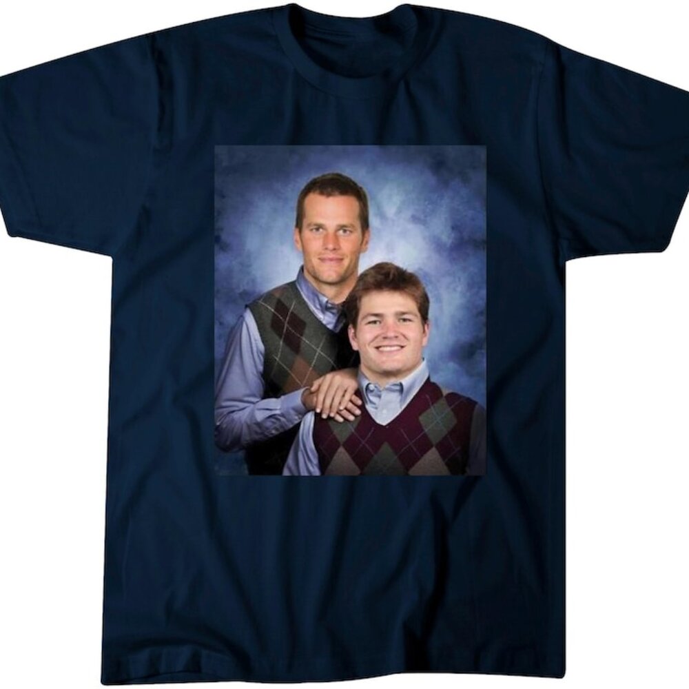 Brady and Maye - Stepbrothers T-shirt - New England Football - Navy